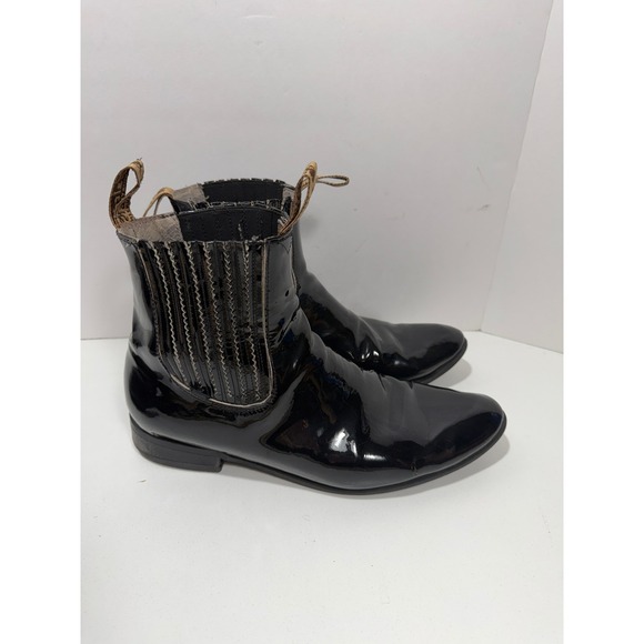 Falcon Bota y Botin Other - Falcon Bota y Botin Black Patent Leather Chelsea Boots Made Mexico rodeo boots